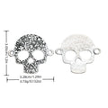 Antique Silver Zinc Alloy Skull Charm Pendant No.589526 for DIY Necklace Bracelet Jewelry Making view 1
