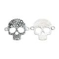 Antique Silver Zinc Alloy Skull Charm Pendant No.589526 for DIY Necklace Bracelet Jewelry Making view 2