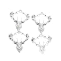 Antique Silver Zinc Alloy Deer Head Charm Pendant for DIY Necklace Bracelet Jewelry Making view 2