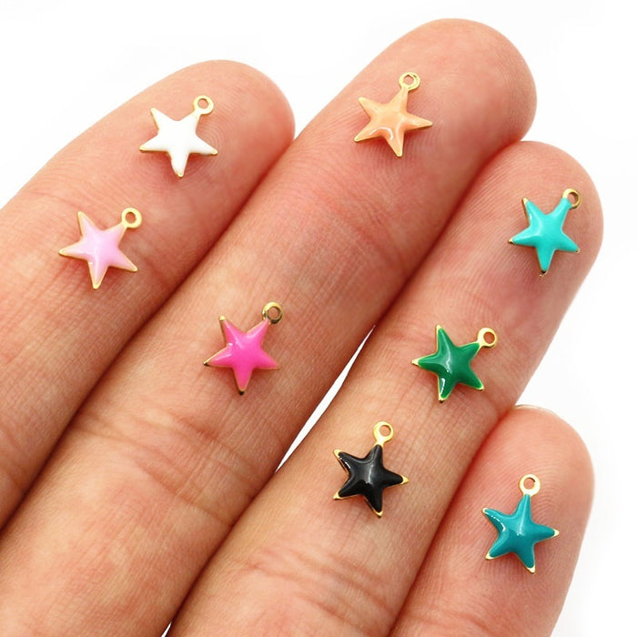 8.5x7mm 0.1g Gold Zinc Alloy Charm Pendant for DIY Necklace Bracelet Jewelry Making