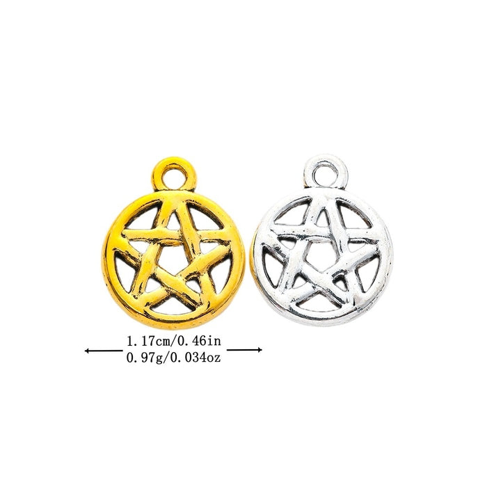 Zinc Alloy Five Point Star Charm Pendant No.119155 for DIY Necklace Bracelet Jewelry Making
