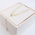 Gold Short Pearl and Black Crystal Bead Choker Necklaces view 6