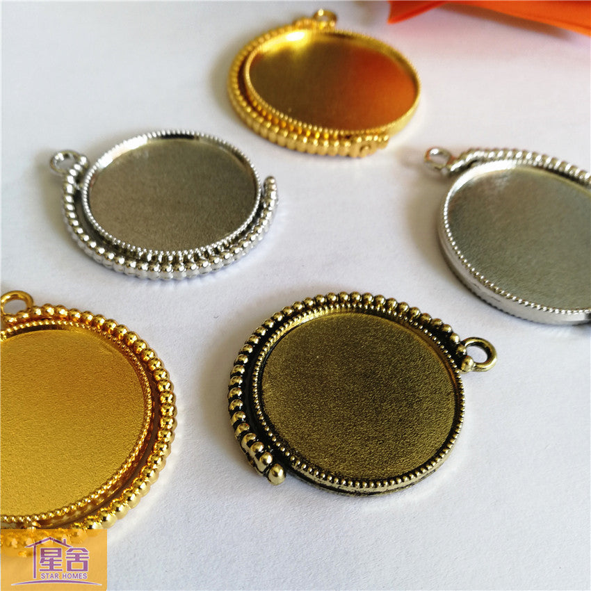 30mm Double-Sided Rotating Pendant Tray Bezel Setting