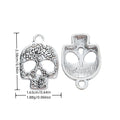 Antique Silver Zinc Alloy Skull Charm Pendant No.880937 for DIY Necklace Bracelet Jewelry Making view 1