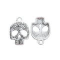 Antique Silver Zinc Alloy Skull Charm Pendant No.880937 for DIY Necklace Bracelet Jewelry Making view 2
