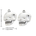 Antique Silver Zinc Alloy Skull Charm Pendant No.288490 for DIY Necklace Bracelet Jewelry Making view 1