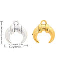 Zinc Alloy Bull Horn Charm Pendant for DIY Necklace Bracelet Jewelry Making view 1