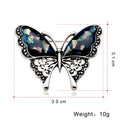 Black Gold Tone Butterfly Shell Two Designs Metal Brooch Pin view 2
