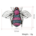 Black Gold Tone Bee Crystal Metal Brooch Pin for Jackets and Lapels view 2