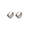 Metal C-Shaped Letter Stud Earrings For Women European American Statement Light Luxury Fashion view 5
