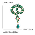 Metal Alloy Enamel Rhinestone Python Brooch Pin For Apparel view 4