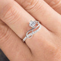 Glossy Round Line Zircon Ring For Women, Modern Luxury Fashion Statement Jewelry view 2