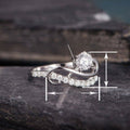 Glossy Round Line Zircon Ring For Women, Modern Luxury Fashion Statement Jewelry view 4