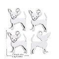 Antique Silver Zinc Alloy Fox Charm Pendant for DIY Necklace Bracelet Jewelry Making view 1