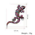 Pink Silver Tone Gecko Metal Brooch Pin for Jackets and Lapels view 3