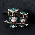 Black Gold Tone Owl Metal Brooch Pin 2.9 x 3.6 cm for Jackets and Lapels view 4