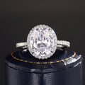 Oval Zircon Ring For Women, Elegant Fashion Single Band For Engagement And Wedding Wear view 2