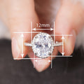 Oval Zircon Ring For Women, Elegant Fashion Single Band For Engagement And Wedding Wear view 4