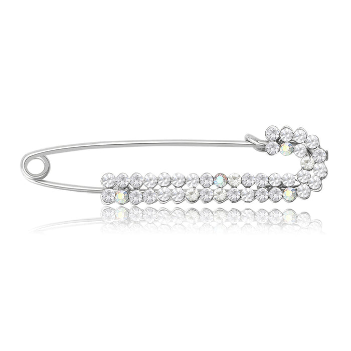 Alloy Rhinestone Large Safety Brooch Pin For Women's Apparel