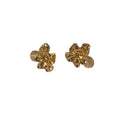 Korean Minimalist Alloy Flower Stud Earrings For Women Light Luxury Elegant Floral Jewelry view 5
