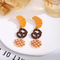 Creative Western Cowboy Guitar Cactus Hat Acrylic Enamel Drop Dangle Fashion Statement Earrings view 4