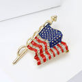 Alloy Enamel American Flag Brooch Pin For Apparel Decoration view 3
