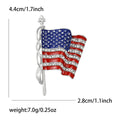Alloy Enamel American Flag Brooch Pin For Apparel Decoration view 6