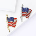 Alloy Enamel American Flag Brooch Pin For Apparel Decoration view 1