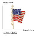 Alloy Enamel American Flag Brooch Pin For Apparel Decoration view 4
