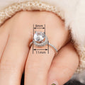 Geometric Zircon Micro Pave Ring For Women Valentine's Day Luxury Romantic Jewelry view 4