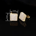 French Style Minimalist Full Rhinestone Stud Earrings For Women Elegant Daily Classic Jewelry view 4