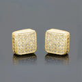 French Style Minimalist Full Rhinestone Stud Earrings For Women Elegant Daily Classic Jewelry view 5