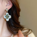 Light Luxury Vintage French Floral Alloy Drop Earrings With Silver Needle Posts view 3