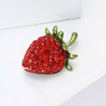 Alloy Rhinestone Strawberry Brooch Pin For Women’s Suits And Cardigans view 3