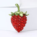 Alloy Rhinestone Strawberry Brooch Pin For Women’s Suits And Cardigans view 2