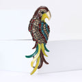Alloy Rhinestone Parrot Brooch For Suit Coat Lapel Decoration view 2