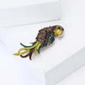 Alloy Rhinestone Parrot Brooch For Suit Coat Lapel Decoration view 3