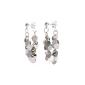 Elegant Korean Style Alloy Silver Heart Sequin Tassel Long Dangle Drop Women's Statement Earrings view 5