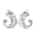 Antique Silver Zinc Alloy Lizard Charm Pendant for DIY Necklace Bracelet Jewelry Making view 2