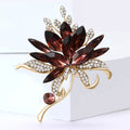 Alloy Rhinestone Bouquet Brooch For Elegant Women's Apparel Decoration view 3