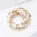 Alloy Pearl Wreath Brooch Pin For Womens Suit And Sweater view 2