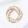 Alloy Pearl Wreath Brooch Pin For Womens Suit And Sweater view 3
