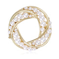 Alloy Pearl Wreath Brooch Pin For Womens Suit And Sweater view 1