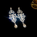 Chic Alloy Rhinestone Teardrop Stud Earrings For Women, Light Luxury Statement Jewelry view 2