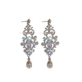 Chic Alloy Rhinestone Teardrop Stud Earrings For Women, Light Luxury Statement Jewelry view 5