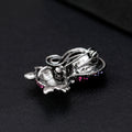 Pink Silver Tone Cat Metal Brooch Pin for Jackets and Lapels view 5