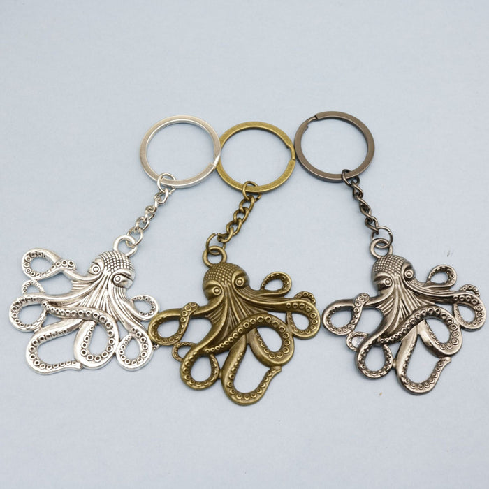 Zinc Alloy Octopus Keychain for Bag Charm Gift