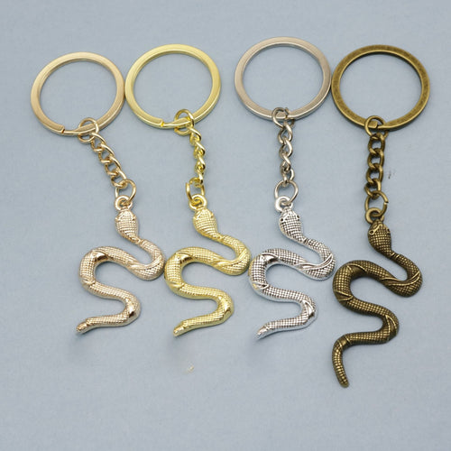 Zinc Alloy Simple Snake Keychain For Bag Charm Gift