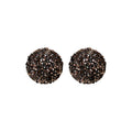 Acrylic Full Rhinestone Heart Stud Earrings For Women Minimalist Light Luxury Fashion view 5