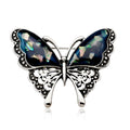 Black Gold Tone Butterfly Shell Two Designs Metal Brooch Pin view 6
